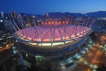 "Architecture of SoFi Stadium vs Estadio Azteca vs BC Place