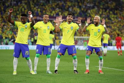 joga bonito brazil national team neymar, vinicius junior, raphinha, paqueta dancing celebration